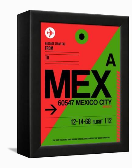 MEX Mexico City Luggage Tag 2-NaxArt-Framed Stretched Canvas