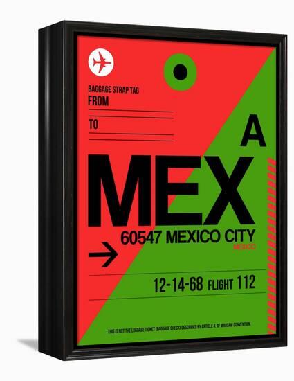 MEX Mexico City Luggage Tag 2-NaxArt-Framed Stretched Canvas