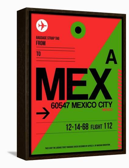 MEX Mexico City Luggage Tag 2-NaxArt-Framed Stretched Canvas