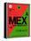 MEX Mexico City Luggage Tag 2-NaxArt-Framed Stretched Canvas