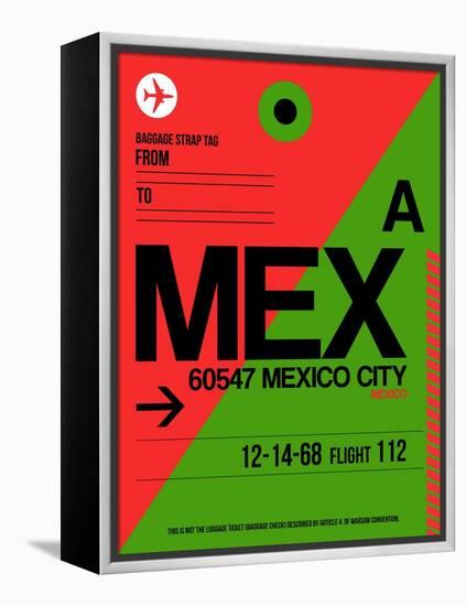 MEX Mexico City Luggage Tag 2-NaxArt-Framed Stretched Canvas