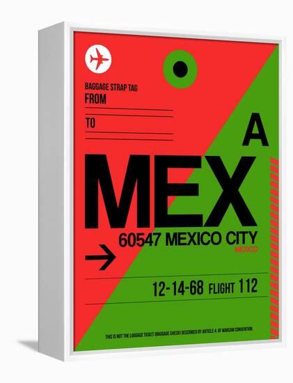 MEX Mexico City Luggage Tag 2-NaxArt-Framed Stretched Canvas