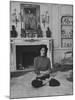 Mexican Actress Maria Felix Doing Yoga Exercises-Allan Grant-Mounted Premium Photographic Print