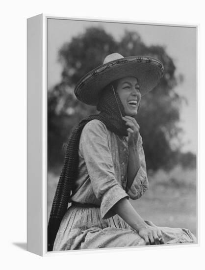 Mexican Actress Maria Felix on Set in Costume for New Picture "Juana Gallo" Reflected in a Mirror-Allan Grant-Framed Premier Image Canvas