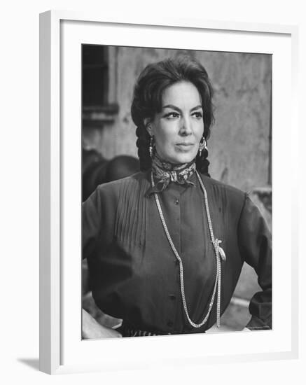 Mexican Actress Maria Felix on Set New Picture "Juana Gallo"-Allan Grant-Framed Premium Photographic Print