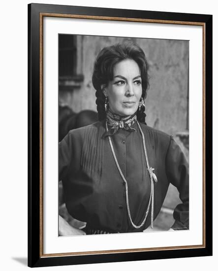 Mexican Actress Maria Felix on Set New Picture "Juana Gallo"-Allan Grant-Framed Premium Photographic Print