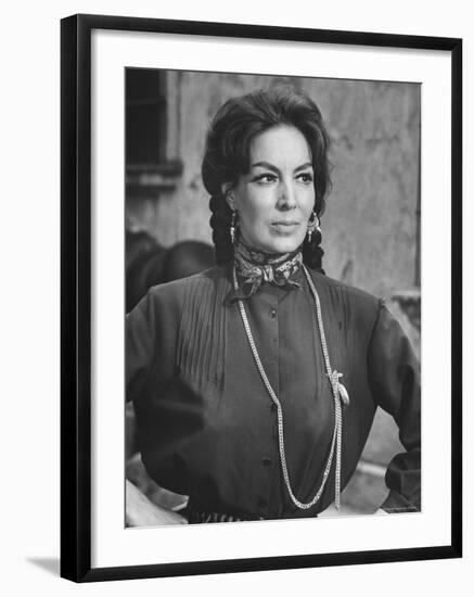 Mexican Actress Maria Felix on Set New Picture "Juana Gallo"-Allan Grant-Framed Premium Photographic Print