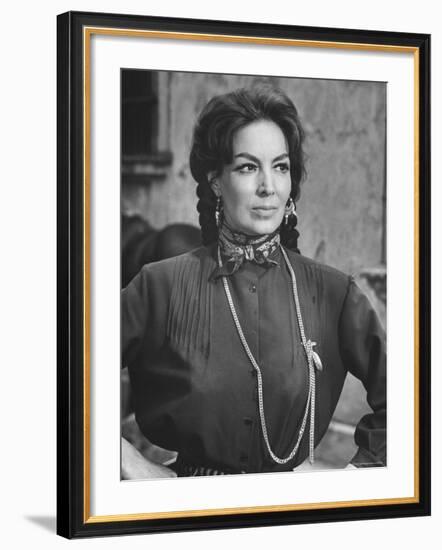 Mexican Actress Maria Felix on Set New Picture "Juana Gallo"-Allan Grant-Framed Premium Photographic Print