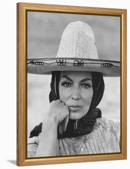 Mexican Actress Maria Felix on Set New Picture "Juana Gallo"-Allan Grant-Framed Premier Image Canvas