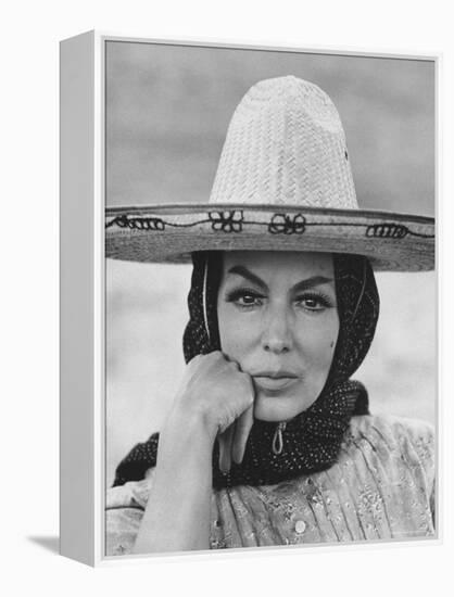 Mexican Actress Maria Felix on Set New Picture "Juana Gallo"-Allan Grant-Framed Premier Image Canvas