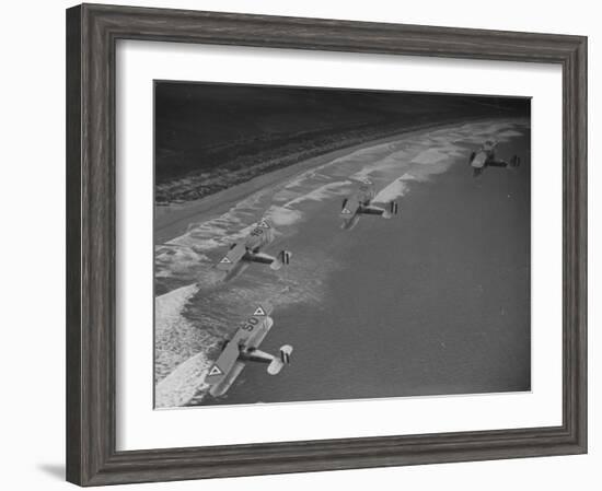 Mexican Air Force Planes Patrolling the Coast-Peter Stackpole-Framed Photographic Print