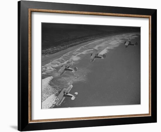 Mexican Air Force Planes Patrolling the Coast-Peter Stackpole-Framed Photographic Print