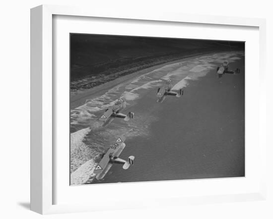 Mexican Air Force Planes Patrolling the Coast-Peter Stackpole-Framed Photographic Print