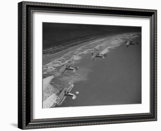 Mexican Air Force Planes Patrolling the Coast-Peter Stackpole-Framed Photographic Print
