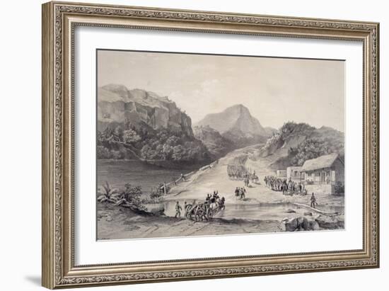Mexican Army Crossing Rio Frio-John Phillips-Framed Giclee Print