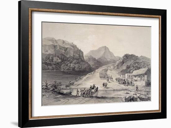 Mexican Army Crossing Rio Frio-John Phillips-Framed Giclee Print