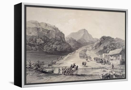 Mexican Army Crossing Rio Frio-John Phillips-Framed Premier Image Canvas