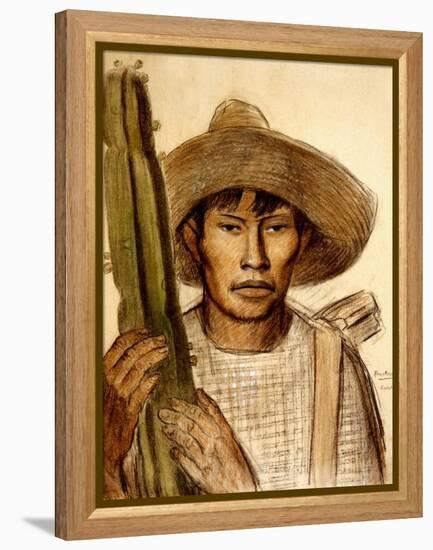 Mexican Boy with Cactus-Alfredo Ramos Martinez-Framed Stretched Canvas