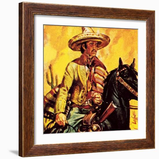 Mexican Cattle Man-English School-Framed Giclee Print