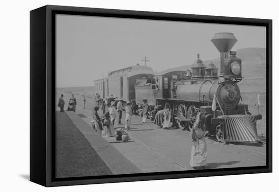 Mexican Central Railway Train at Station, Mexico-Jackson-Framed Stretched Canvas