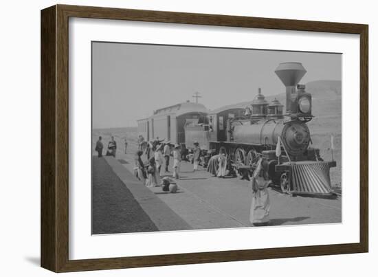 Mexican Central Railway Train at Station, Mexico-Jackson-Framed Art Print