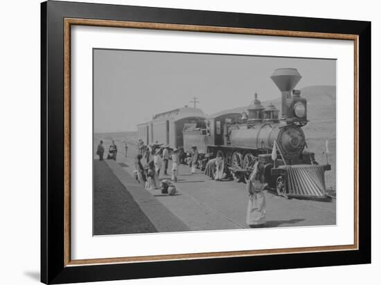 Mexican Central Railway Train at Station, Mexico-Jackson-Framed Art Print
