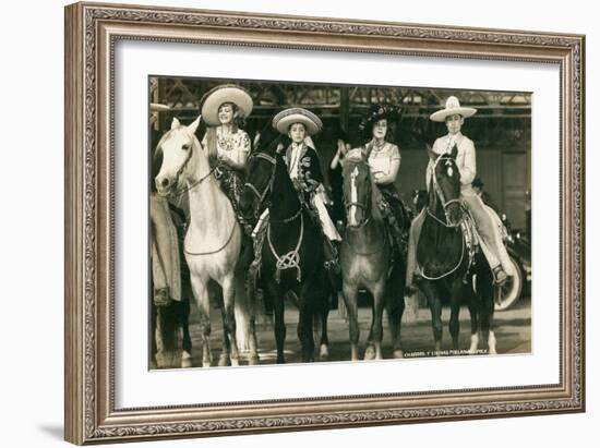 Mexican Charros on Horses-null-Framed Art Print