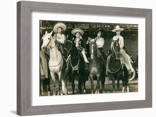 Mexican Charros on Horses-null-Framed Art Print