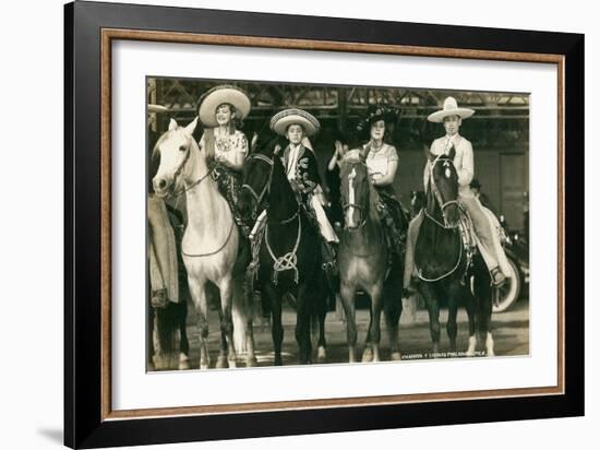 Mexican Charros on Horses-null-Framed Art Print