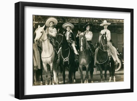 Mexican Charros on Horses-null-Framed Art Print