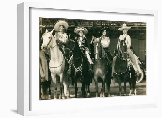 Mexican Charros on Horses-null-Framed Art Print
