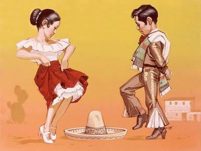 Mexican Children in Their National Costume' Giclee Print - Angus Mcbride | Mexican Children in Their National Costume' Giclee Print - Angus Mcbride |