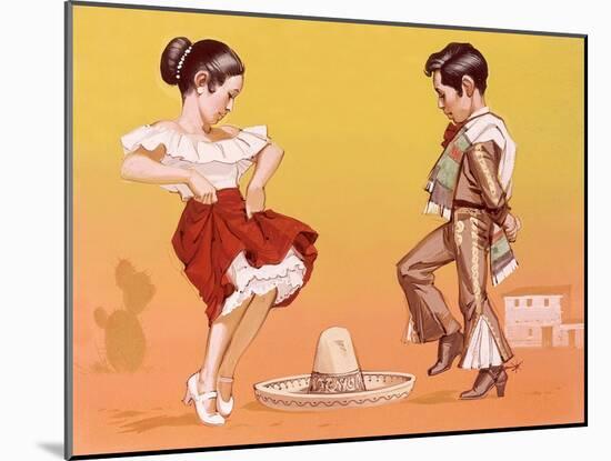Mexican Children in Their National Costume-Angus Mcbride-Mounted Giclee Print