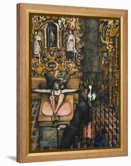 Mexican Church-Edward Burra-Framed Premier Image Canvas