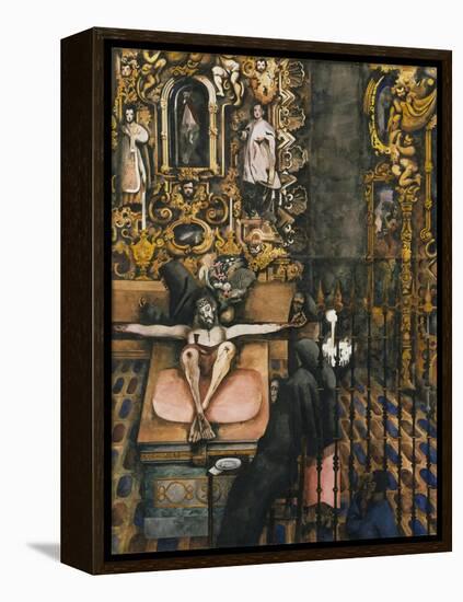 Mexican Church-Edward Burra-Framed Premier Image Canvas