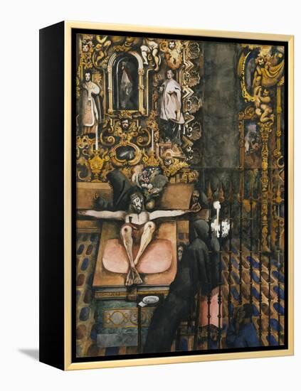 Mexican Church-Edward Burra-Framed Premier Image Canvas