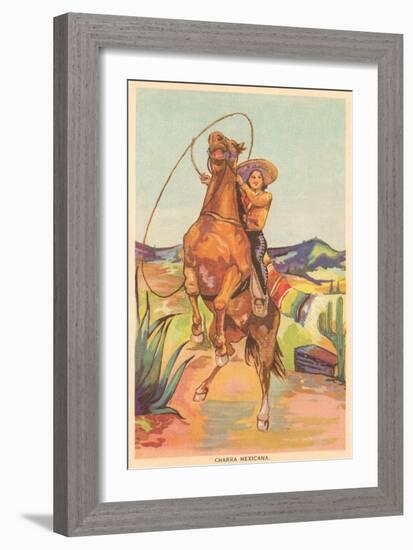 Mexican Cowgirl-null-Framed Art Print