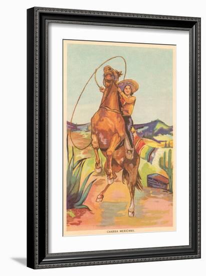 Mexican Cowgirl-null-Framed Art Print