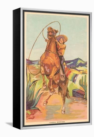 Mexican Cowgirl-null-Framed Stretched Canvas