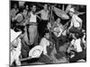 Mexican Farm Workers Singing in their Bunkhouse-null-Mounted Photographic Print