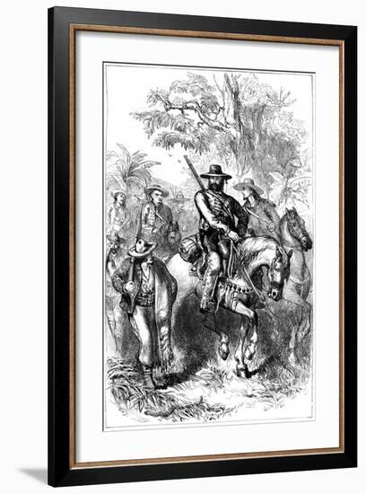 Mexican Filibusters on the March, Mid 19th Century-null-Framed Giclee Print