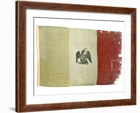 Mexican Flag from Statehouse in Victoria; National Museum of American History: Mexican Revolution-null-Framed Photographic Print