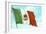 Mexican Flag-null-Framed Art Print