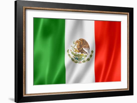 Mexican Flag-daboost-Framed Art Print