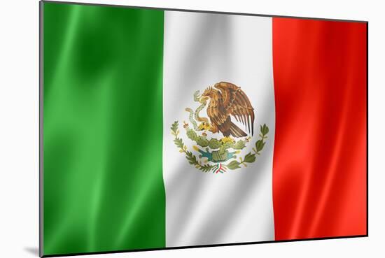 Mexican Flag-daboost-Mounted Art Print