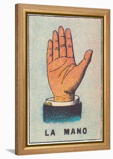 Mexican Fortune Telling Card, Hand-null-Framed Stretched Canvas