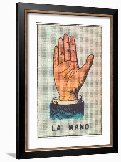 Mexican Fortune Telling Card, Hand-null-Framed Art Print