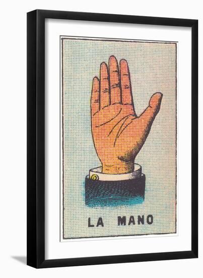 Mexican Fortune Telling Card, Hand-null-Framed Art Print