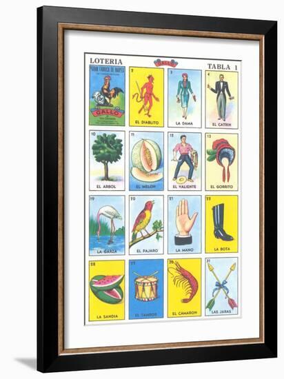 Mexican Fortune Telling Cards-null-Framed Art Print