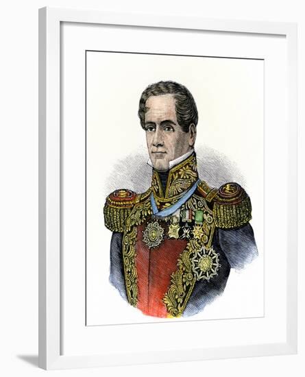 Mexican General Antonio Lopez De Santa Anna-null-Framed Giclee Print